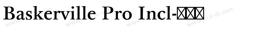 Baskerville Pro Incl字体转换